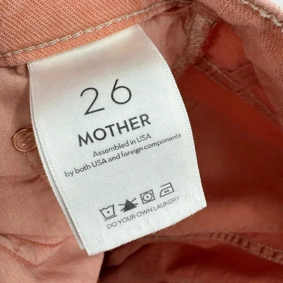 Mother The Insider Ankle Fray Chalk It Up Terracotta Jeans Size 26 B548 - Picture 6 of 7